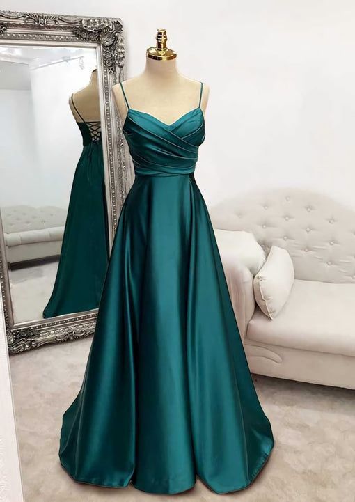 Rochie de seară verde smarald la comandă