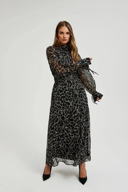 Rochie maxi cu imprimeu animal print